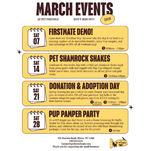 March '26 Events at Pet Friendly