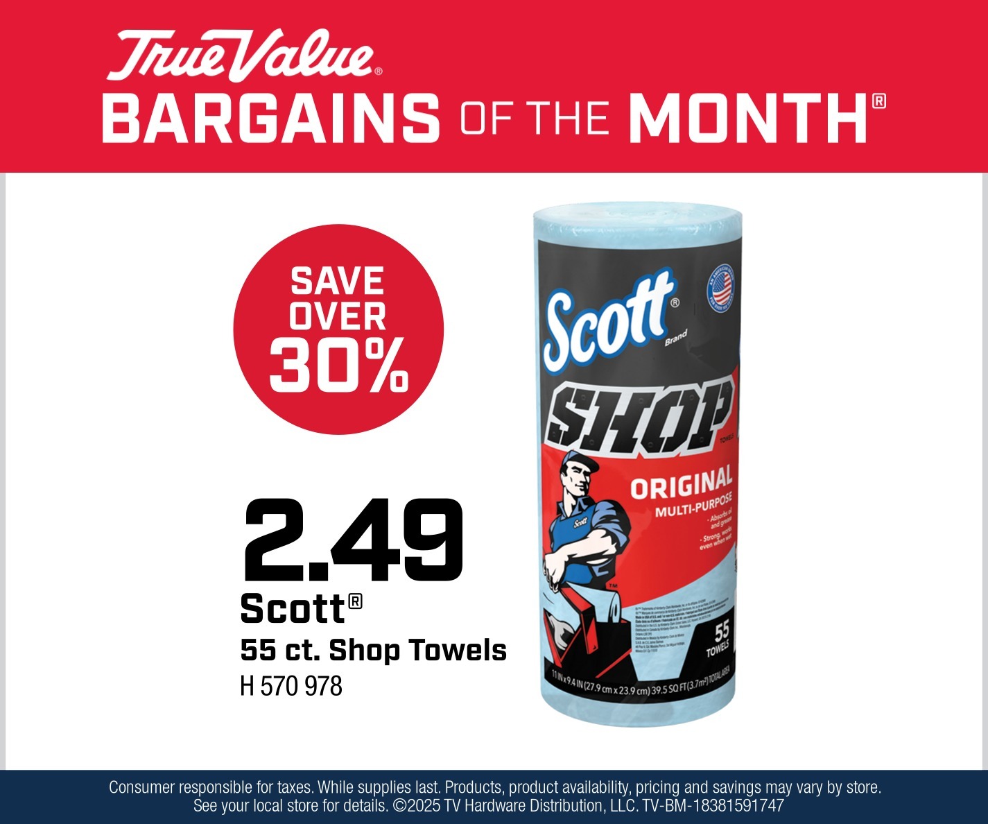 Scott® 55 ct. Shop Towels $2.49