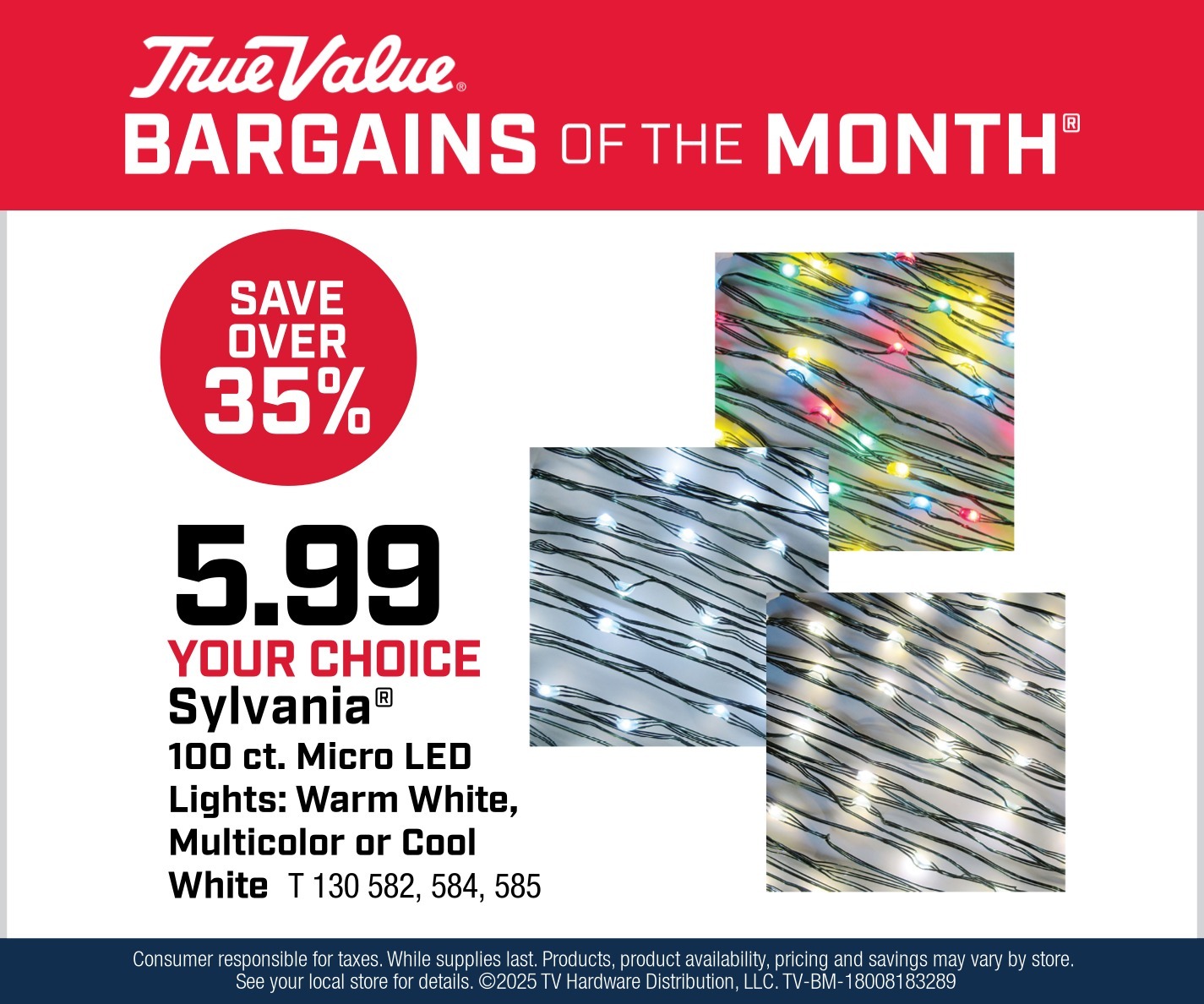 Your Choice Sylvania® 100 ct. Micro LED Lights $5.99