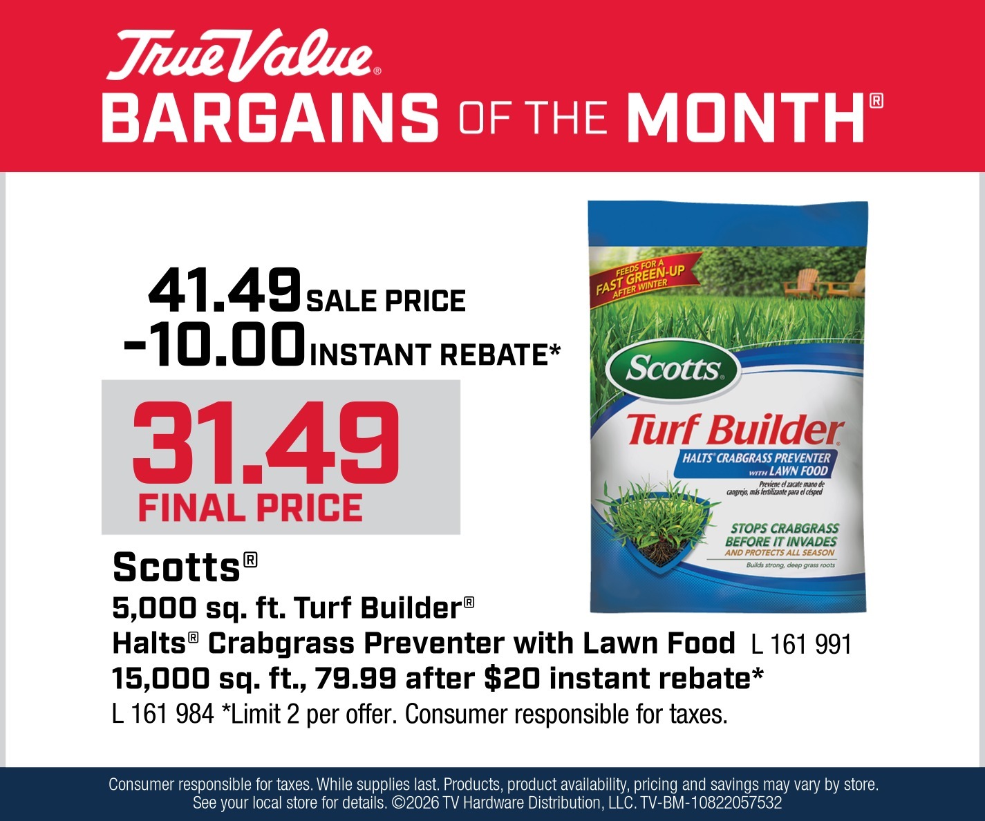 Scotts® 5,000 sq. ft. Turf Builder® Halts® Crabgrass Preventer with Lawn Food Savings