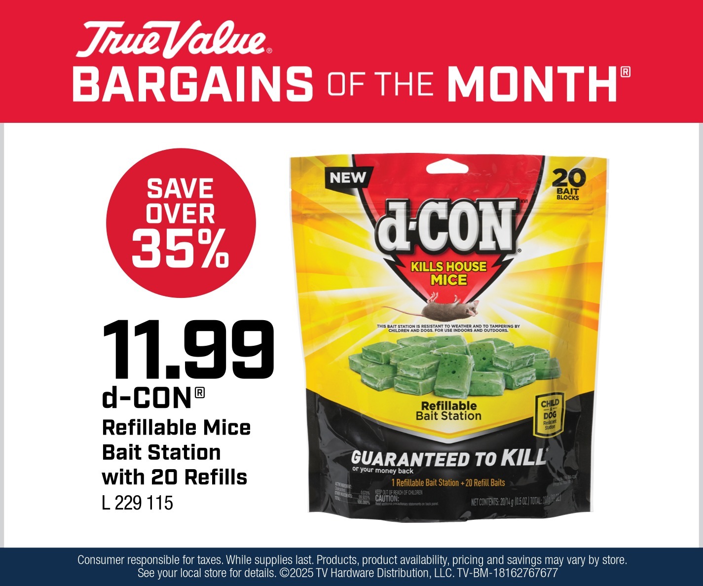 d-CON® Refillable Mice Bait Station with Refills $11.99 