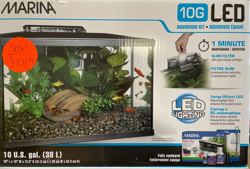 Marina 10 gal LED Aquarium Kit Now $104.99