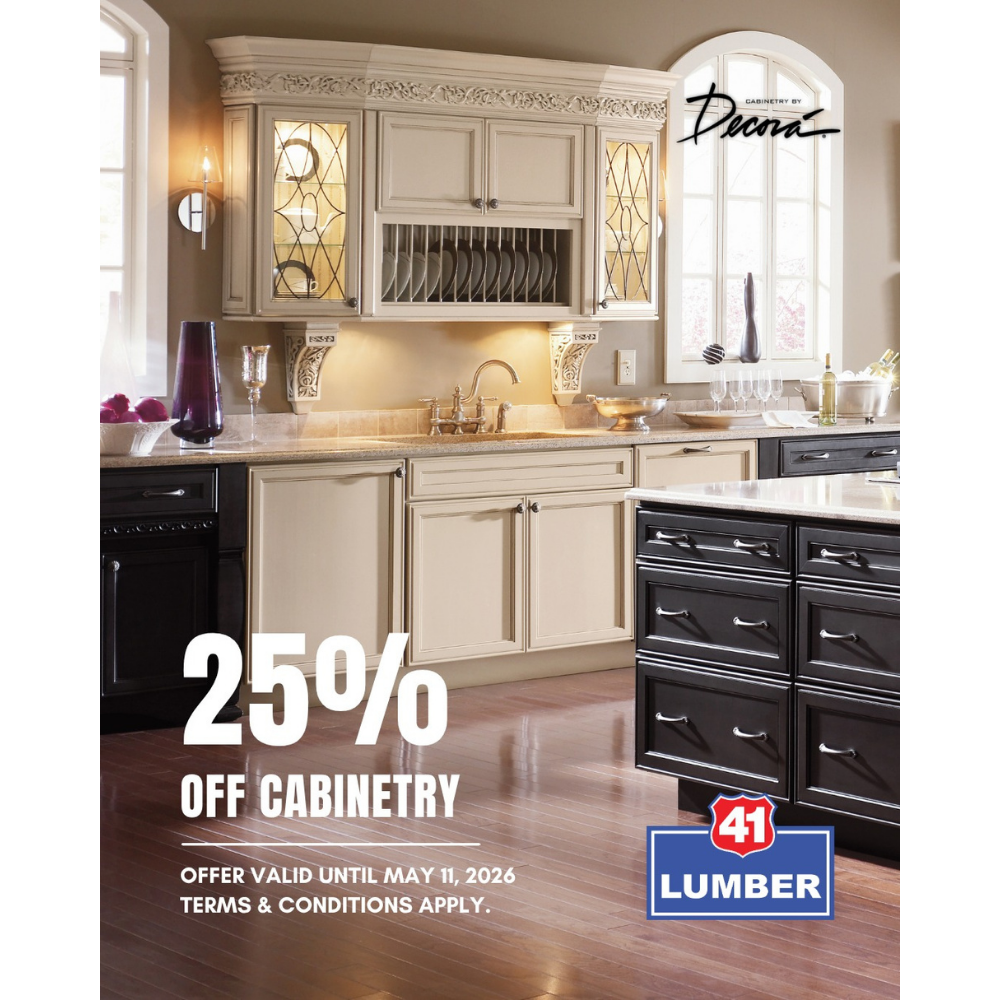 25% Decora Cabinetry