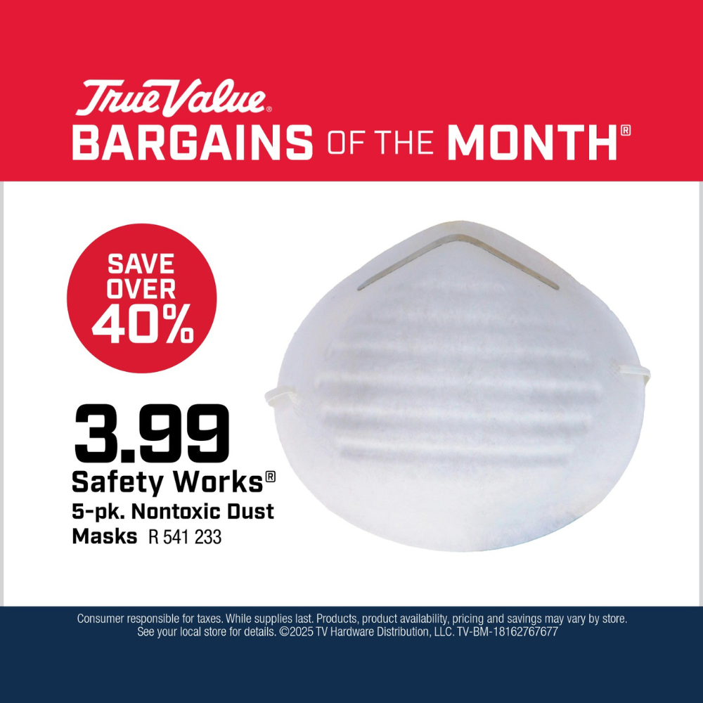 Safety Works® 5-pk. Nontoxic Dust Masks $3.99