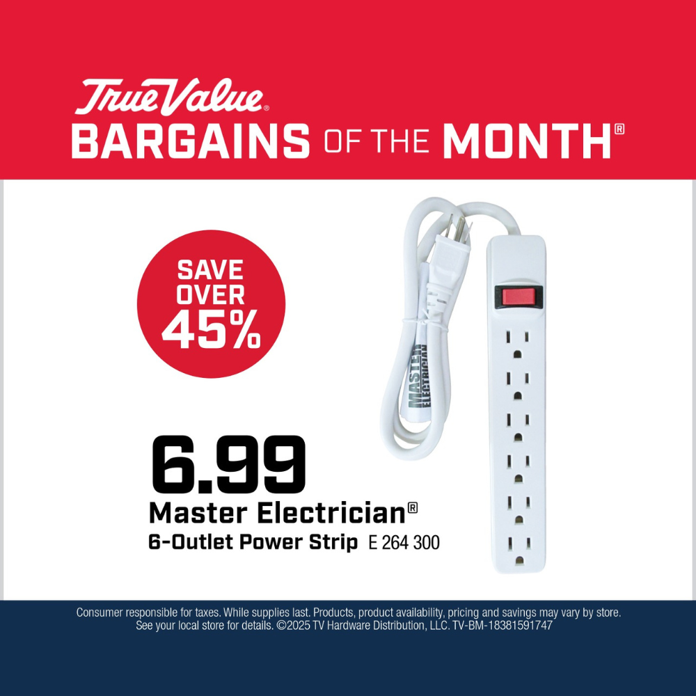 Master Electrician® 6-Outlet PowerStrip $6.99