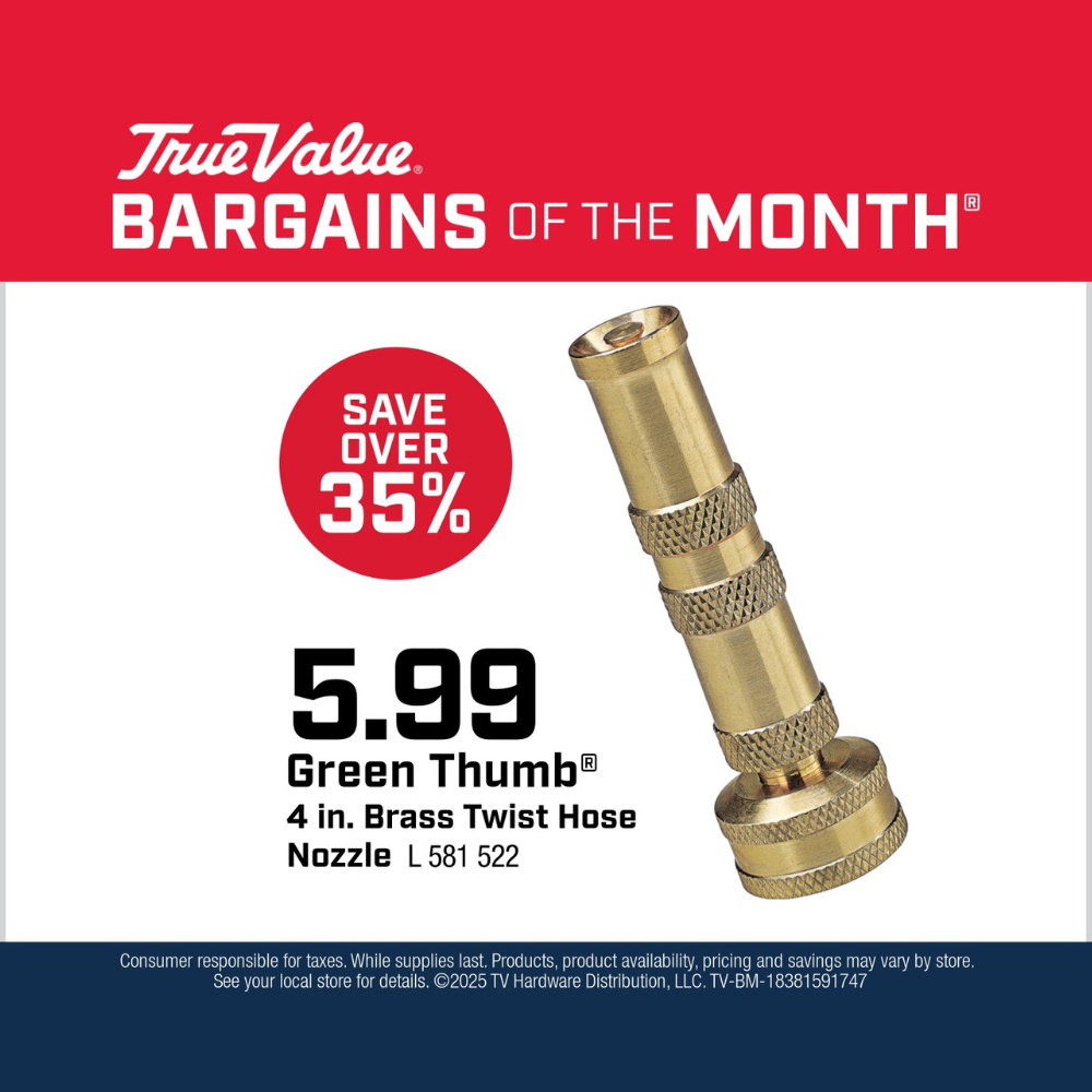 Green Thumb® 4 in. Brass Twist Hose Nozzle $5.99
