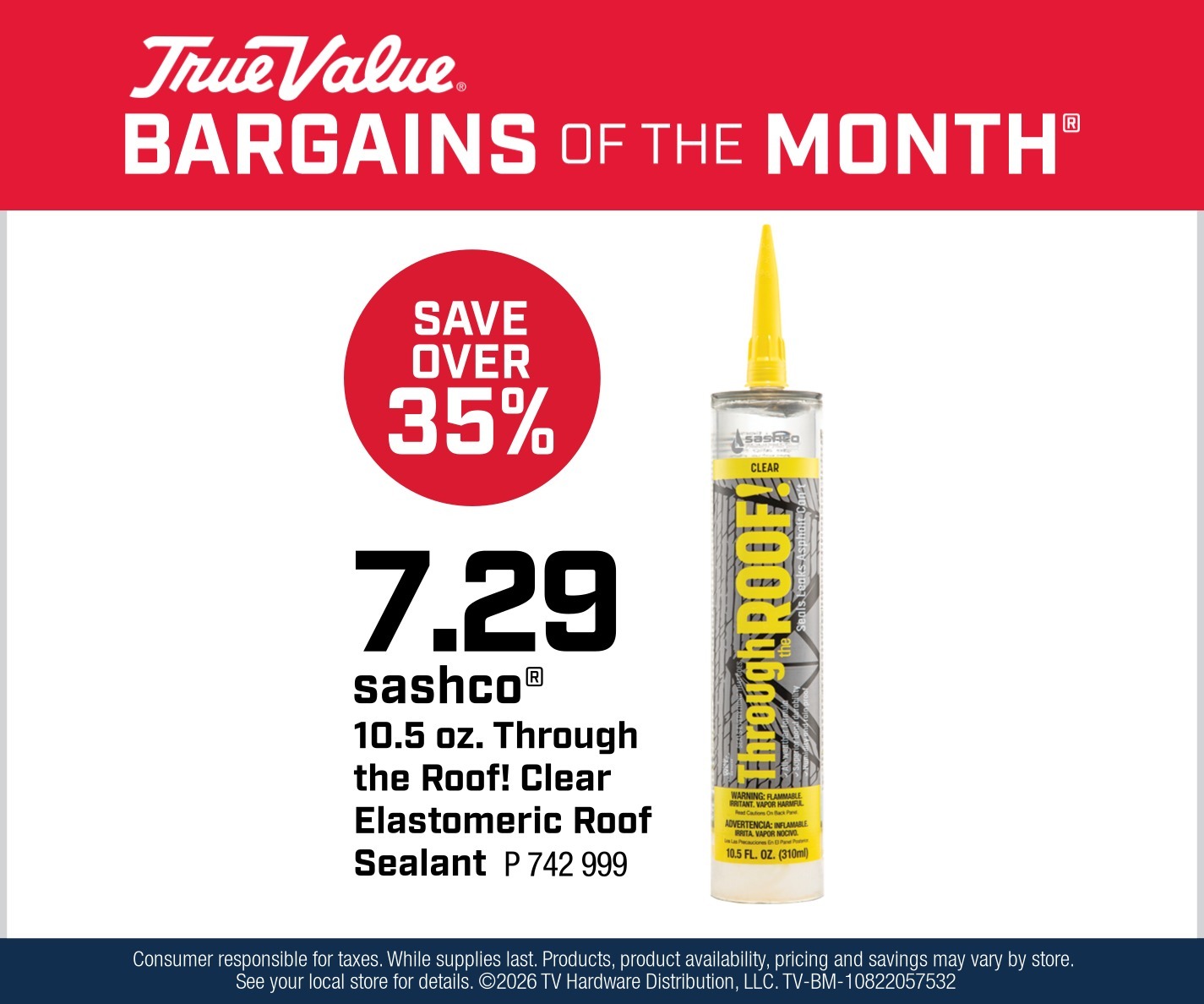 sashco® 10.5 oz. Through the Roof! Clear Elastomeric Roof Sealant $7.29