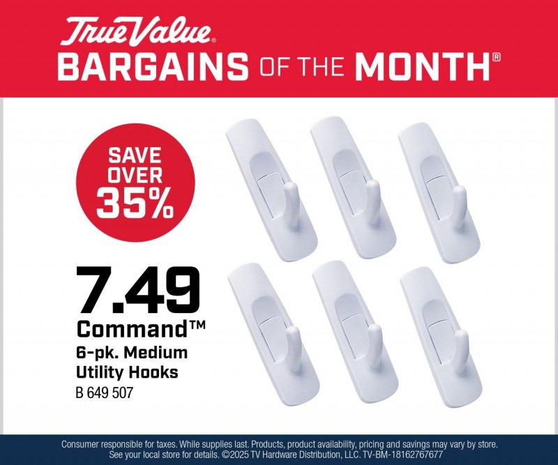Command™ 6-pk. Medium Utility Hooks $7.49