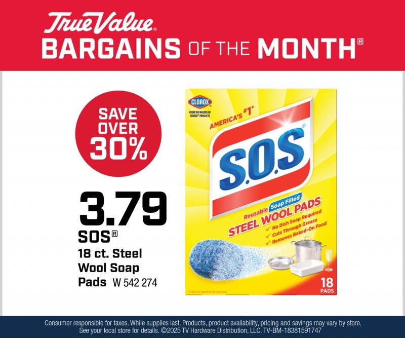 SOS® 18 ct. Steel WoolSoap Pads $3.79