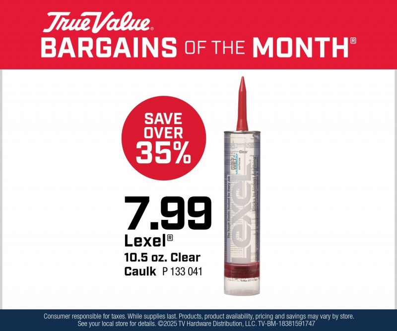 Lexel® 10.5 oz. Clear Caulk $7.99