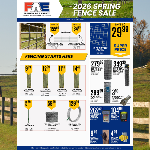2026 Spring Fence Sale