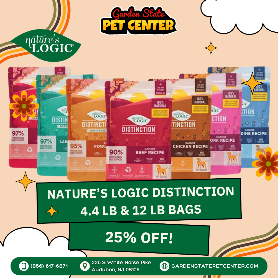 25% OFF | Nature’s Logic Distinction 4.4 lb and 12 lb bags 