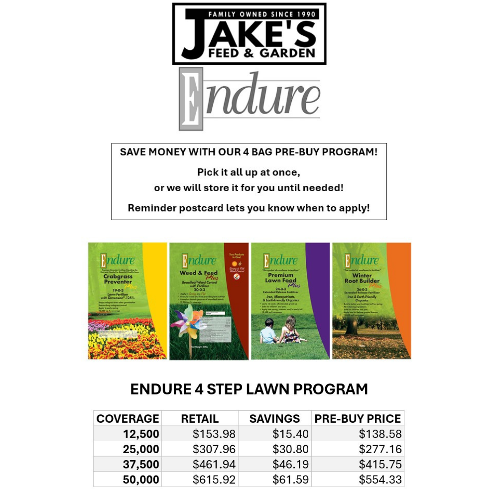 Endure 4 Bag Pre Buy Program