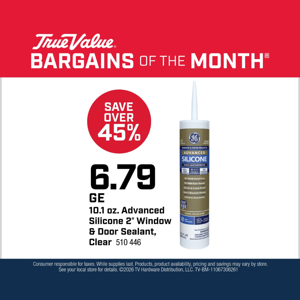 GE 10.1 oz. Advanced Silicone 2® Window & Door Sealant, Clear $6.79