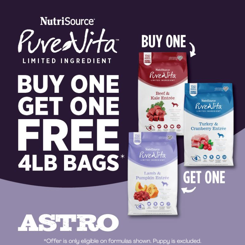 PureVita | Buy 1, Get 1 FREE on Select NEW 4lb Formulas