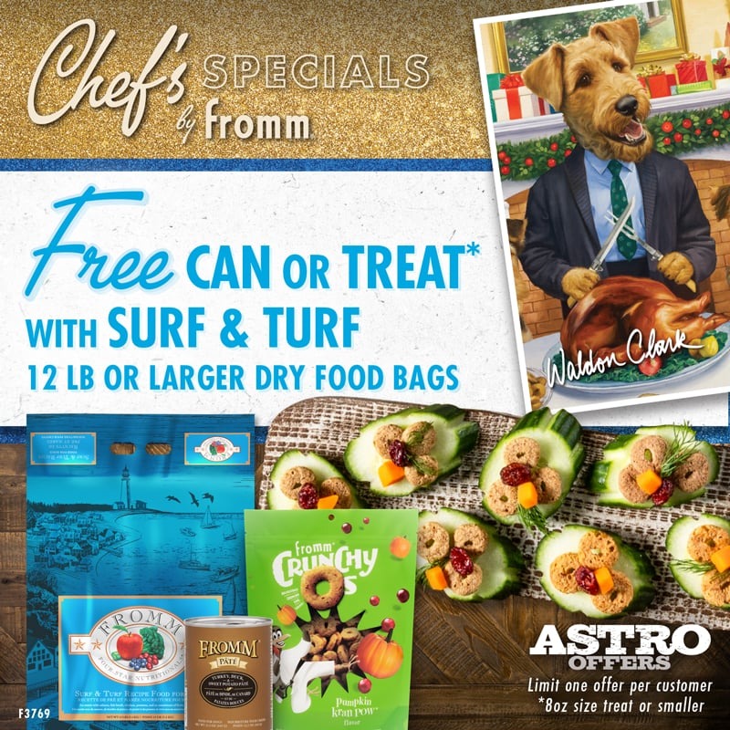 Fromm | FREE Can or Select Treat with Qualifying Four-Star Surf & Turf Purchase