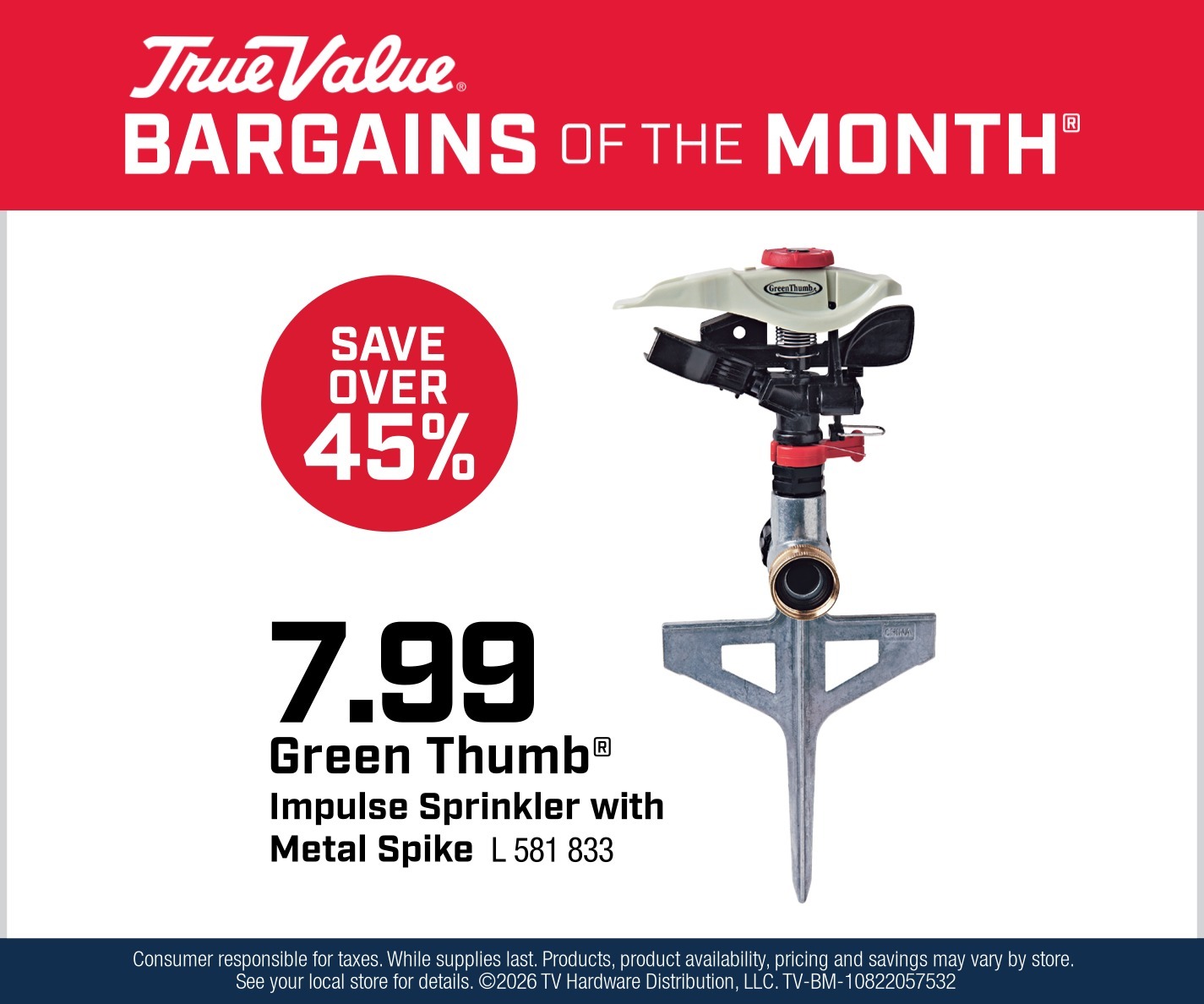 Green Thumb® Impulse Sprinkler with Metal Spike $7.99