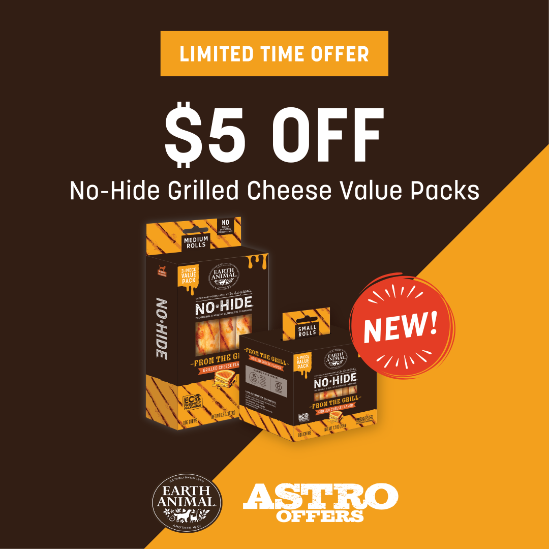 Earth Animal | $5.00 OFF No-Hide Grilled Cheese Value Packs