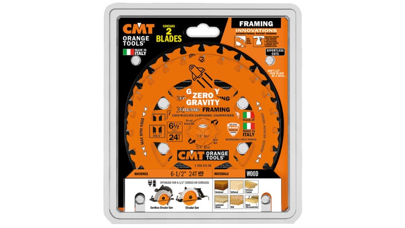 NEW IN STOCK: CMT Zero Gravity 7-1/4" Circular Saw Blades!