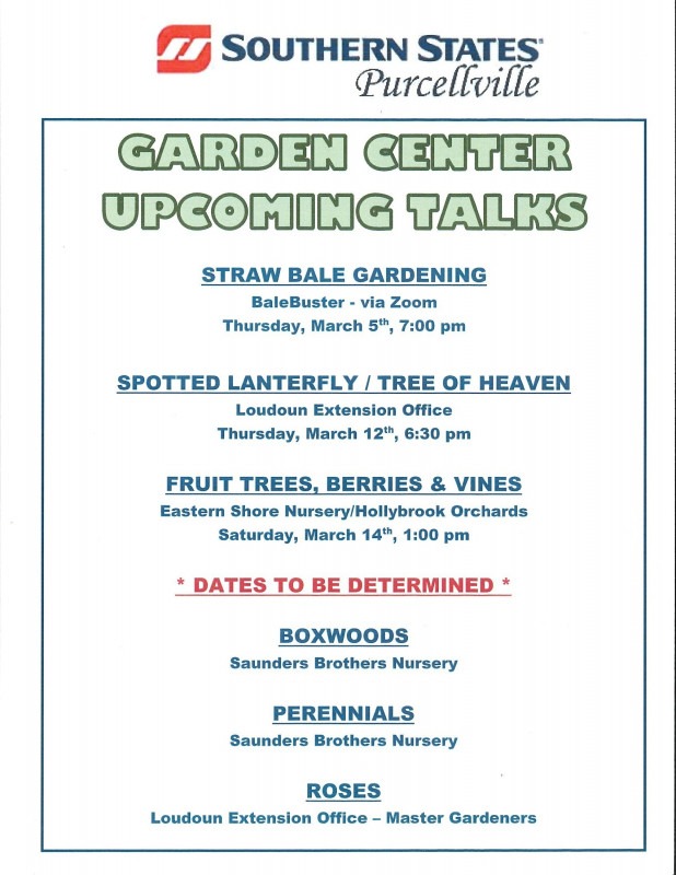 Upcoming Garden Talks