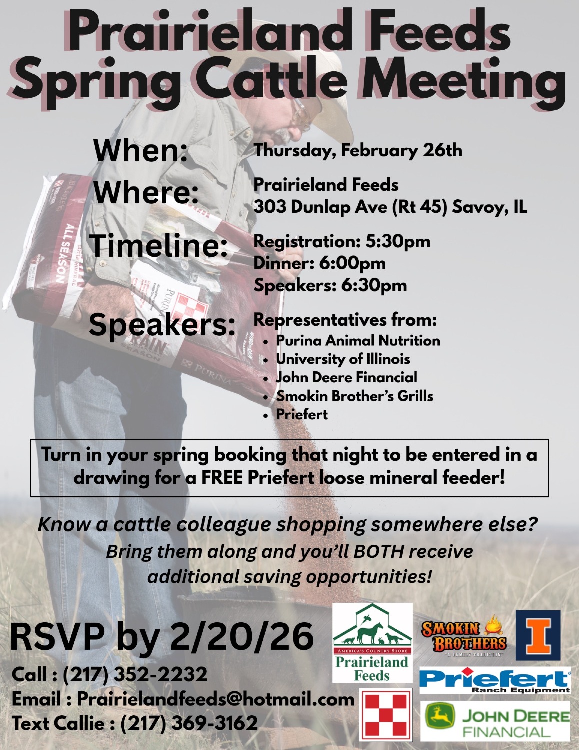 Prairieland Feeds Spring Cattle Meeting!
