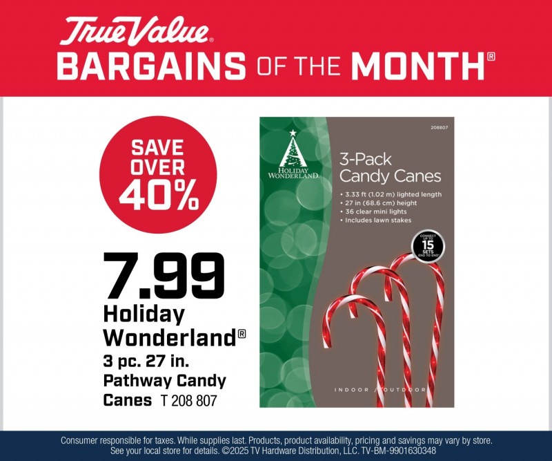Holiday Wonderland® Pathway Candy Canes $7.99