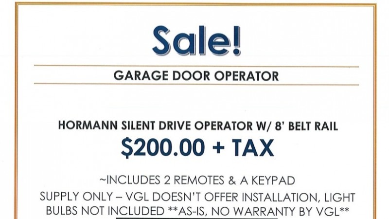 Garage Door Operator Sale