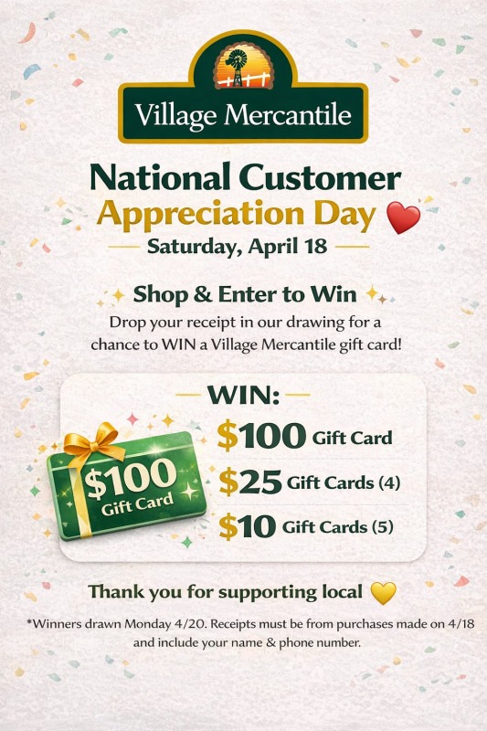 National Customer Appreciation Day @ The Village Mercantile
